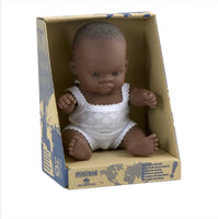 African Boy and Girl 21cm Miniland Doll